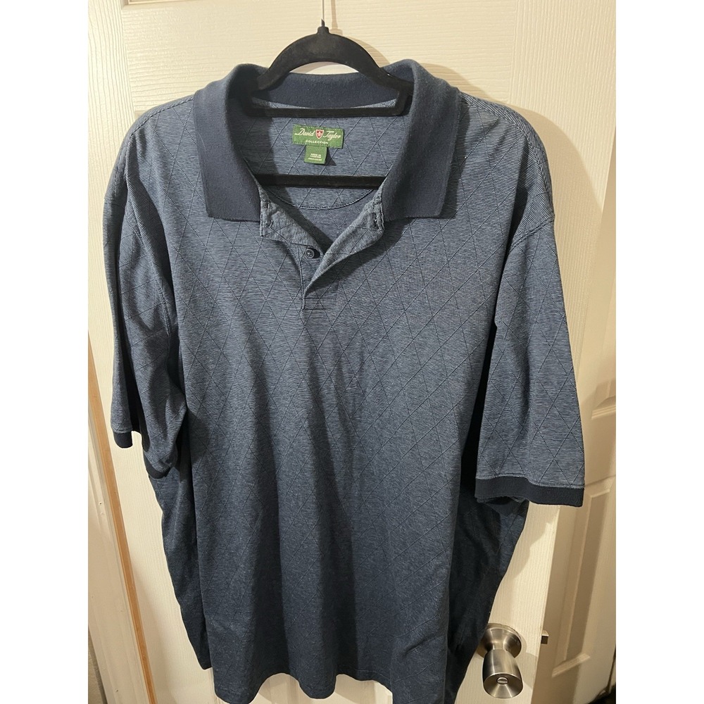 DAVID TAYLOR Collection Men's Navy Polo‎ Sz 2XLT/2EGA